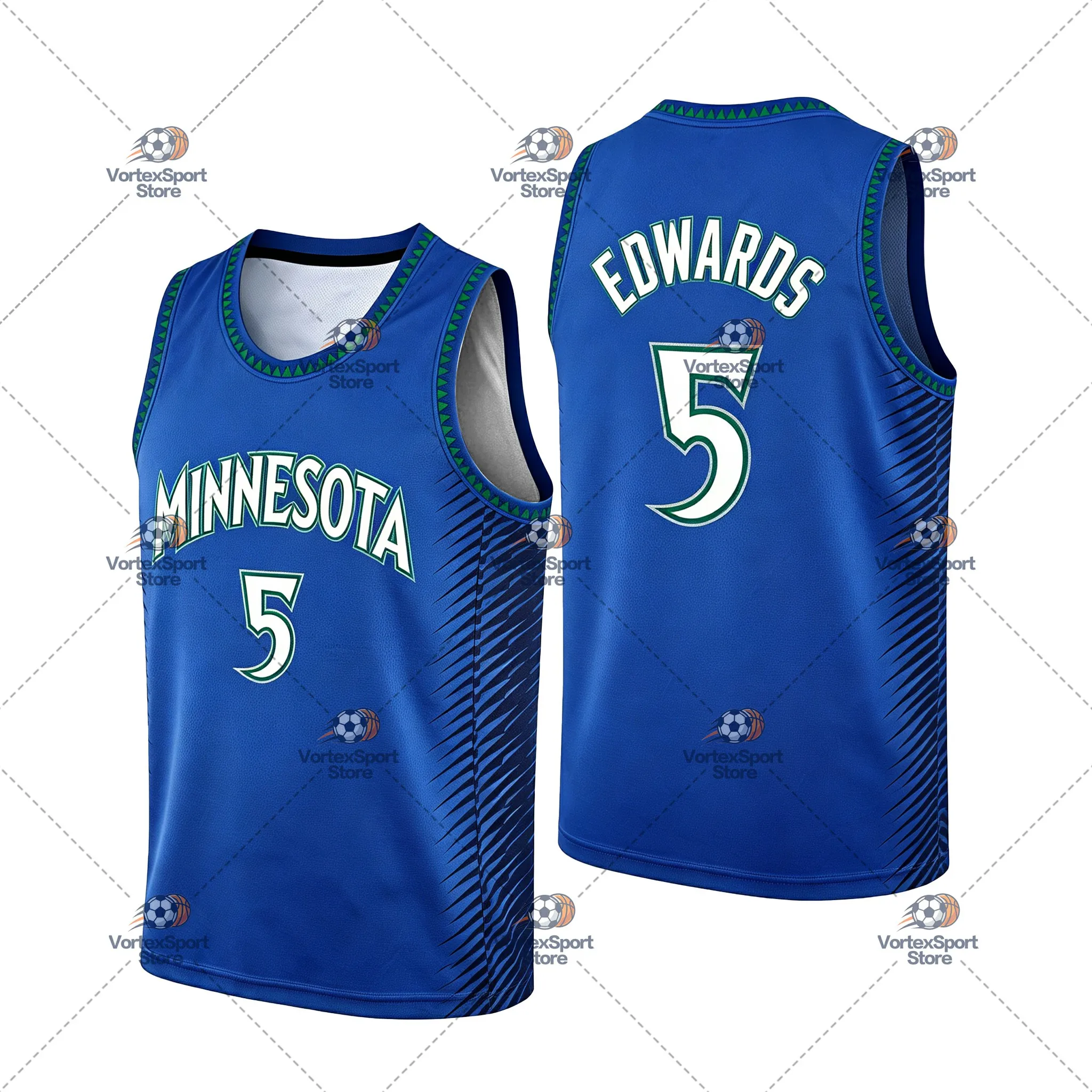Kinder NO.5 Edwards Basketball Star Schnelltrocknende Weste Herren Ärmelloses O-Ausschnitt Basketball Sport Fitness Trainings-Trikot – Detail 6