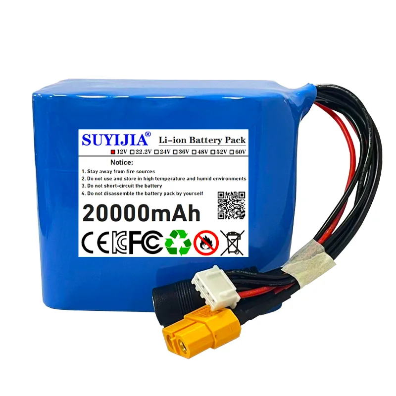 18650 3S4P بطارية ليثيوم أيون 12 فولت 20000 مللي أمبير مع BMS عالية الطاقة التحكم عن بعد قارب طعم صيد بطارية ل V030 GPS قارب الطعم #2