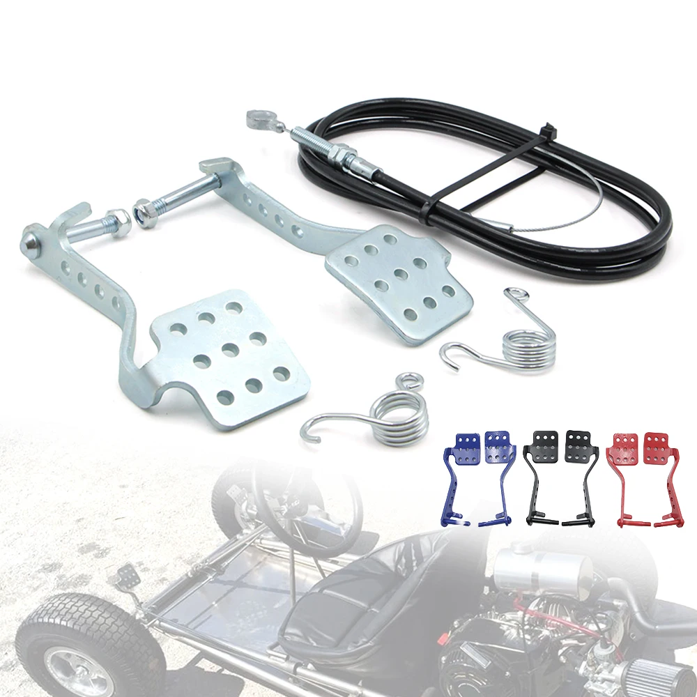 Image of DIY Go-Kart Pedal-Kabel-Set Rutschfestes Go-Kart Brems- und Gaspedal mit Rückholfeder für 212cc 196cc 6.5hp Road Rocket