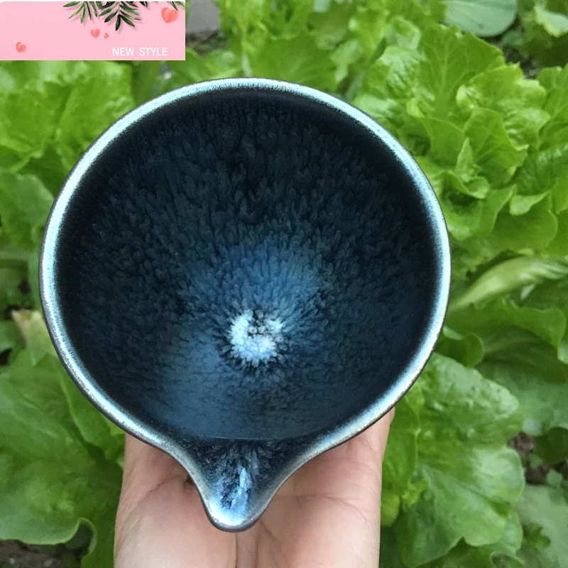 

Jianzhan Tenmoku Gongdao Cup 260ml Chahai with Great Hundreds of Flower Glaze Porcelain Eco-friendly Gongdao Bei Heat Resist