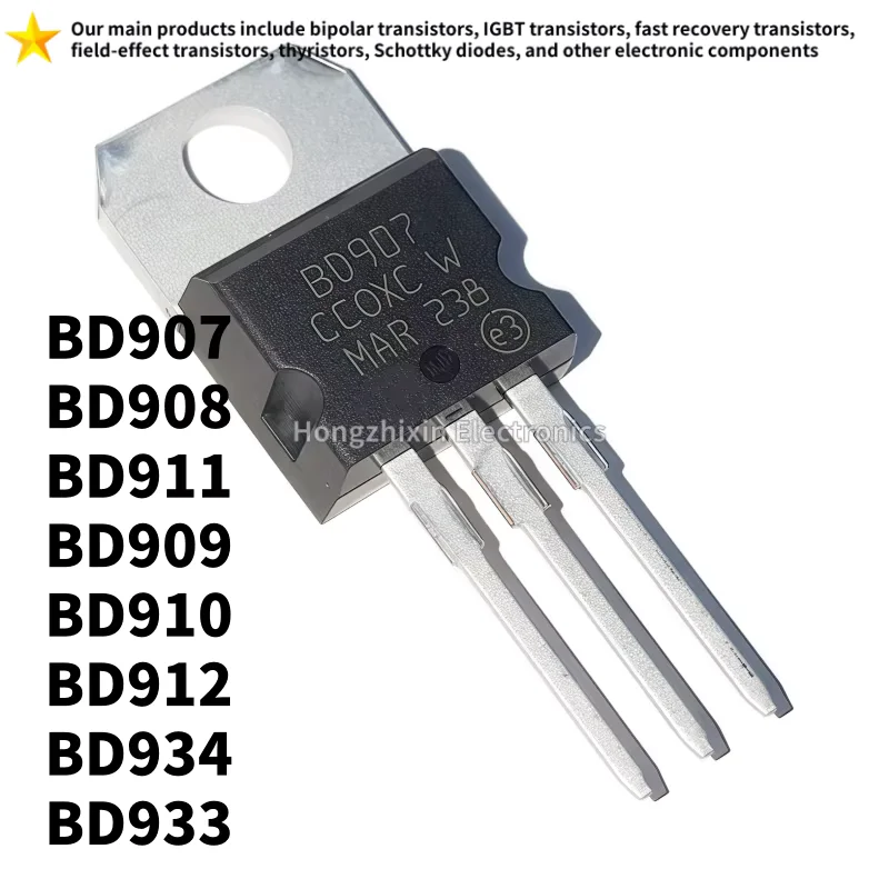10PCS New BDX53F TO‑220 NPN Darlington Power Transistor 160V 8A 60W High Gain Triode Electronic Components In Stock