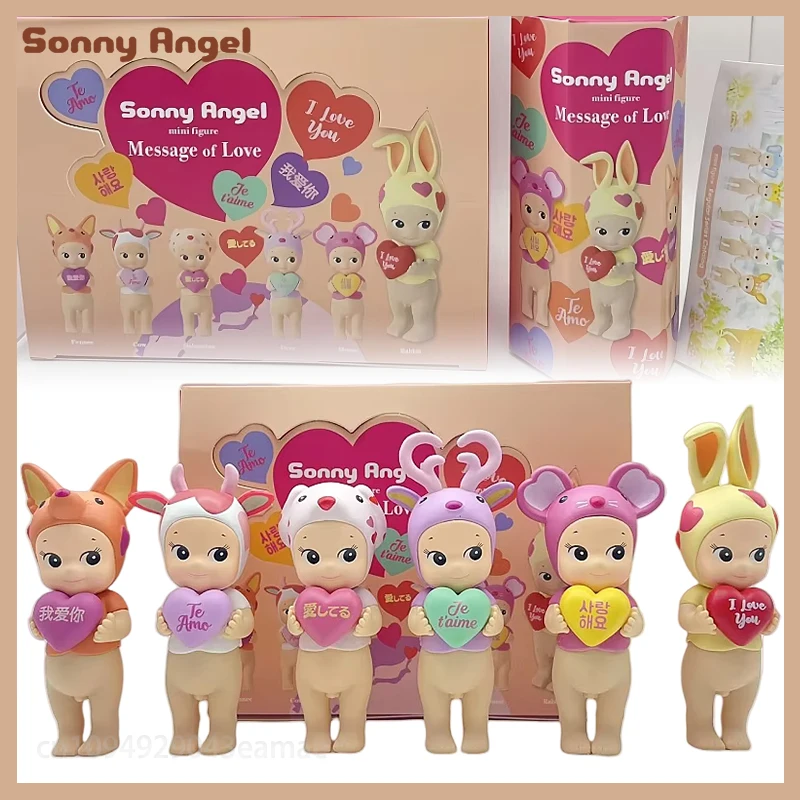 

Sonny Angel 2025 New Mini Figure Message Of Love Series Blind Box Kawaii Dolls Character Decoration Birthday Gift Kids Toy Model