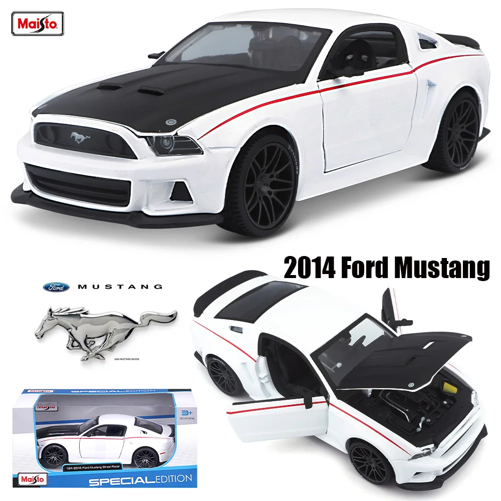 

Maisto 1:24 2014, моделирование автомобилей Ford Mustang Street Racer, литье под давлением, модель автомобиля из сплава, коллекция украшений, игрушечные инструменты