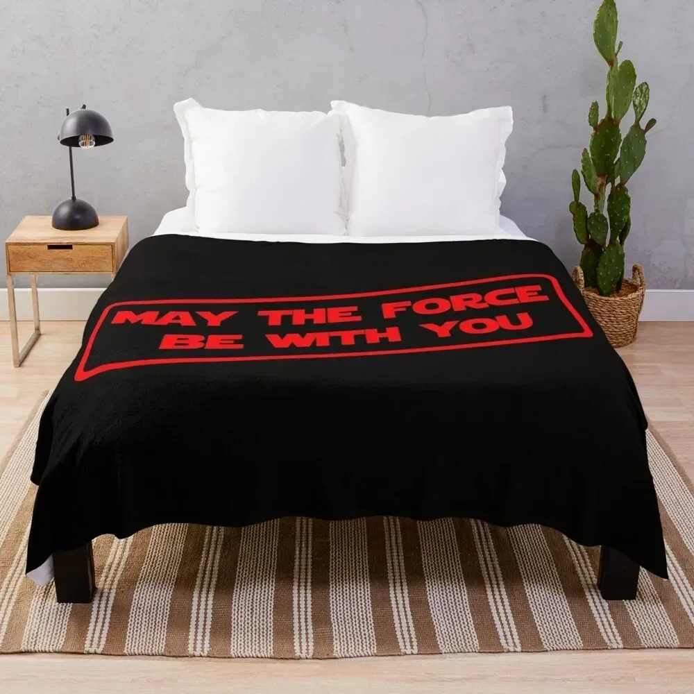 

May The Force Be With You (Red version) Throw Blanket Personalized Gift Thins Large Blankets