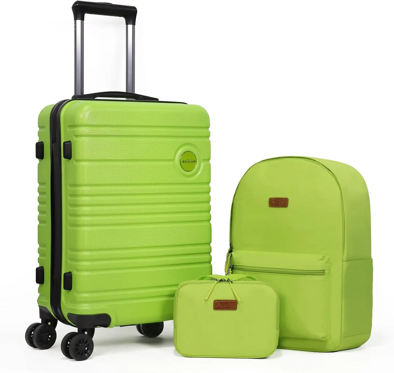 

ABS+PC 3-Piece Spinner Luggage Set with TSA Lock, Lightweight Hardshell Suitcase (Lime)