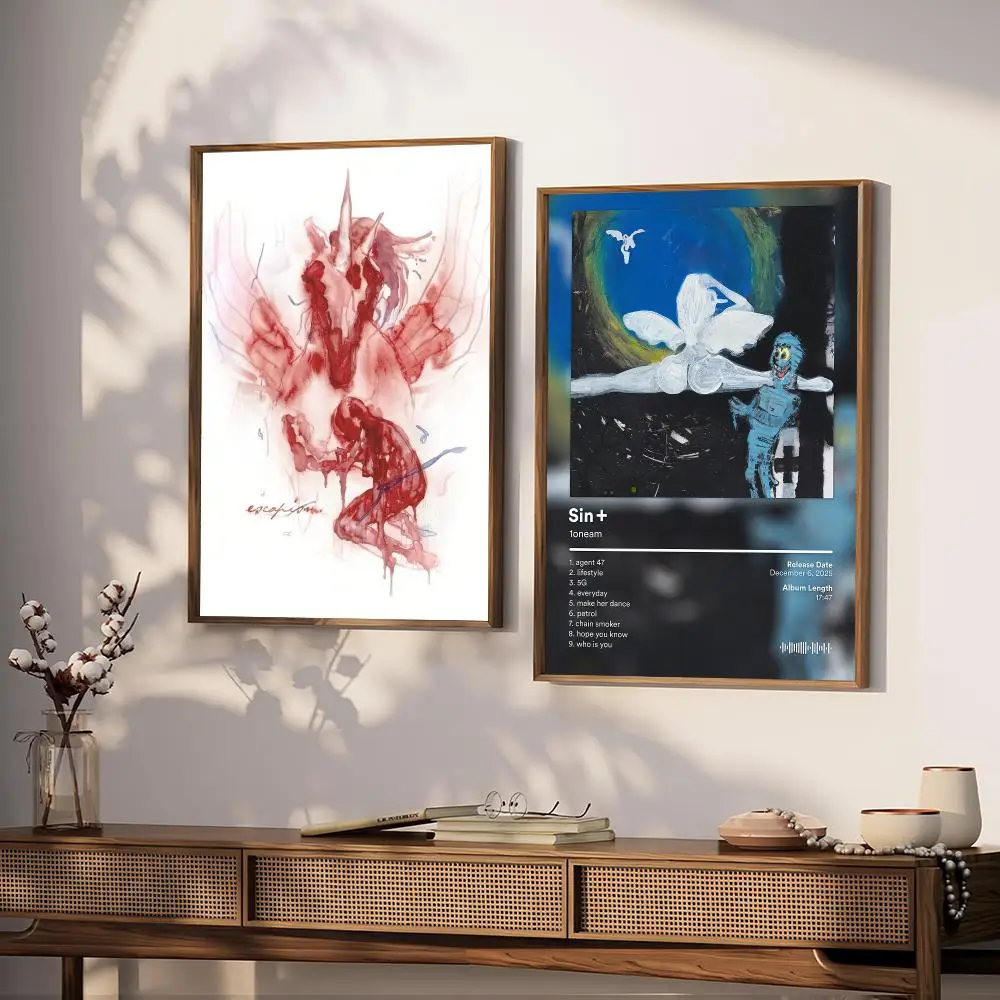 Singer 1oneam escapism Poster Decorative Wall Art Mural Stickers Home Decor Gift for Living Room & Hallway