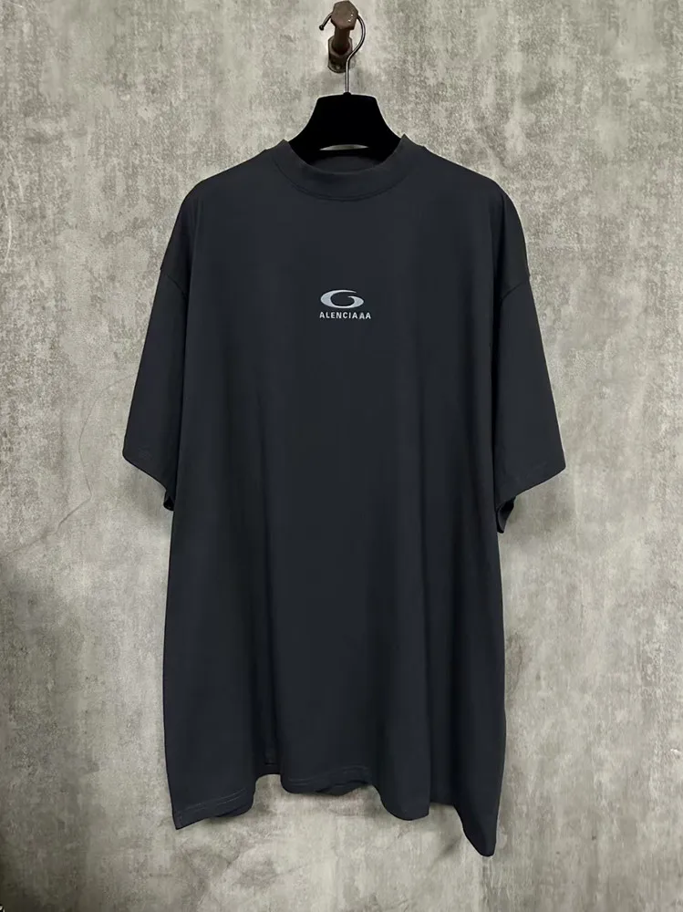 

Футболка с принтом Paris Letter Print, свободного кроя, с коротким рукавом, повседневная, из хлопка, с круглым вырезом, для молодежи, для ежедневной носки, дышащая, удобная.