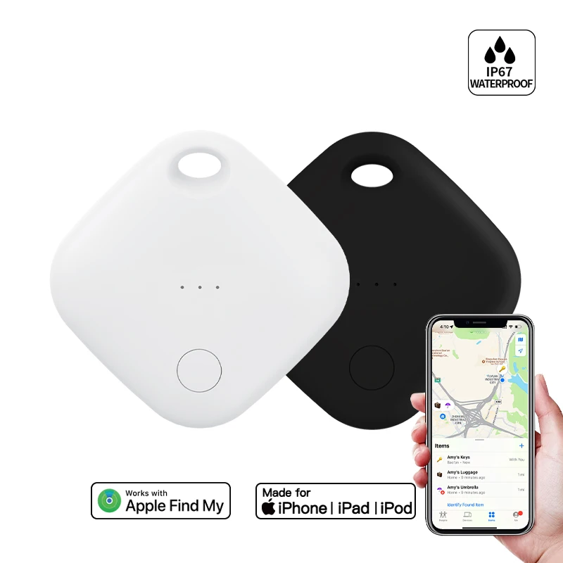 3-Year Life IP67 Bluetooth Tracker for Air Tag Replacement via Apple Find My to Locate Backpack Bottle Bike Outside Finder