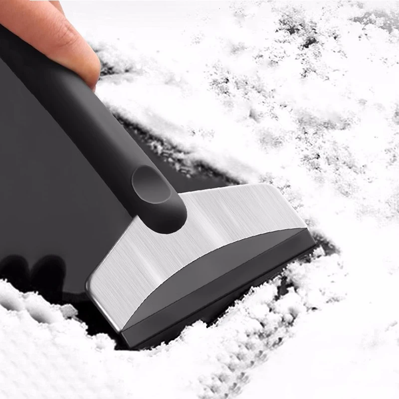 Stainless Steel Car Snow Shovel Ice Scraper Cleaning Tool Handheld Winter Auto Windshield Defrosting Tool Glass Ice Snow Removal