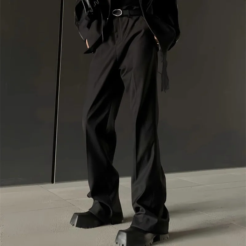 

Мужские свободные прямые повседневные брюки-клеш в американском стиле, модные, простые, базовые, широкие, новые, для повседневной носки