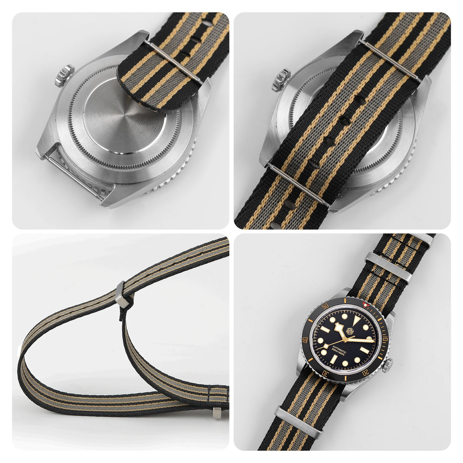 Pulseira de relógio de nylon balístico militar com fivela pesada 18mm 20mm 22mm pulseiras de relógio de nylon premium para homens e mulheres