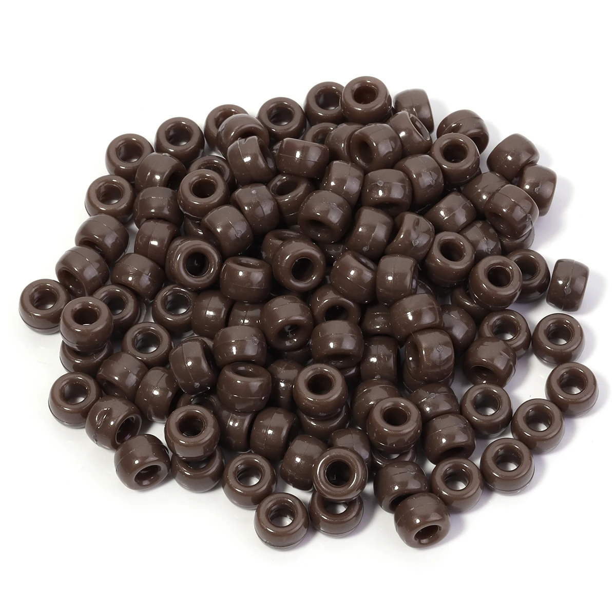 200 teile/los 9mm Mix Farbe Acryl Perlen 4mm Großes Loch Runde Lose Perlen Für Schmuck Machen DIY Halskette armband Handwerk Zubehör
