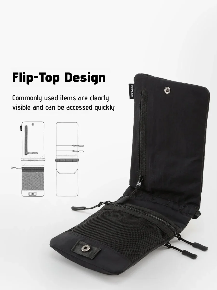 OCEGEAR حقيبة كروس صغيرة للرجال حقيبة هاتف عادية السفر حقيبة كتف صغيرة الذكور حقيبة رافعة خفيفة الصدر حزمة حقيبة ساع #4