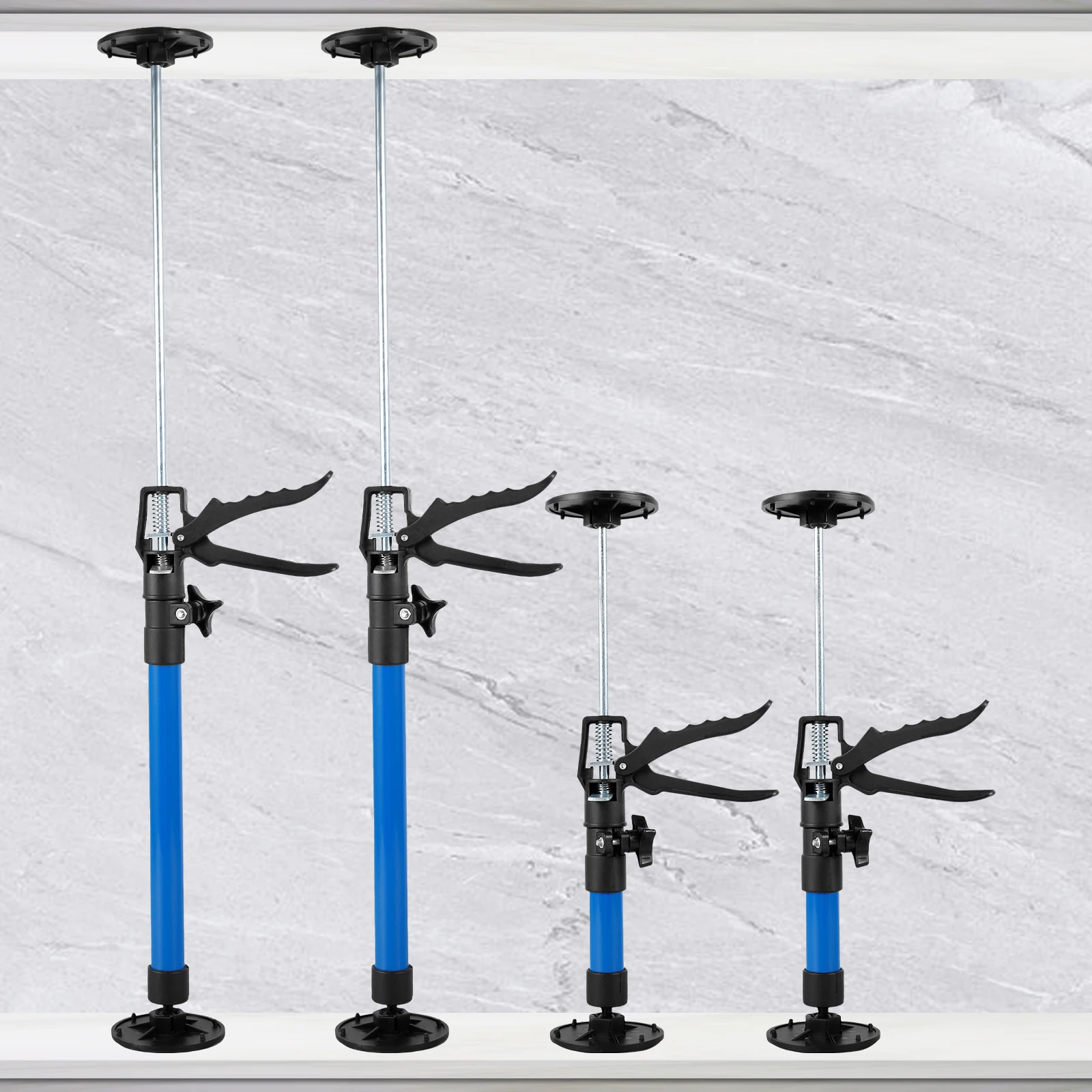 2Pcs Labor-Saving Telescopic Steel Support Rod Non-Slip Hand Lifting Jack Tool 11.81/19.69 to 23.23/45.28inch Alloy Heavy-Duty
