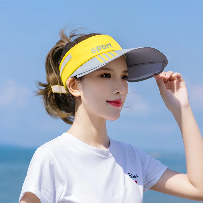 Adjustable Outdoor Sports Sunshade Hat For Women\'s Color Blocking UV Sun Hat For Travle Beach Cycling