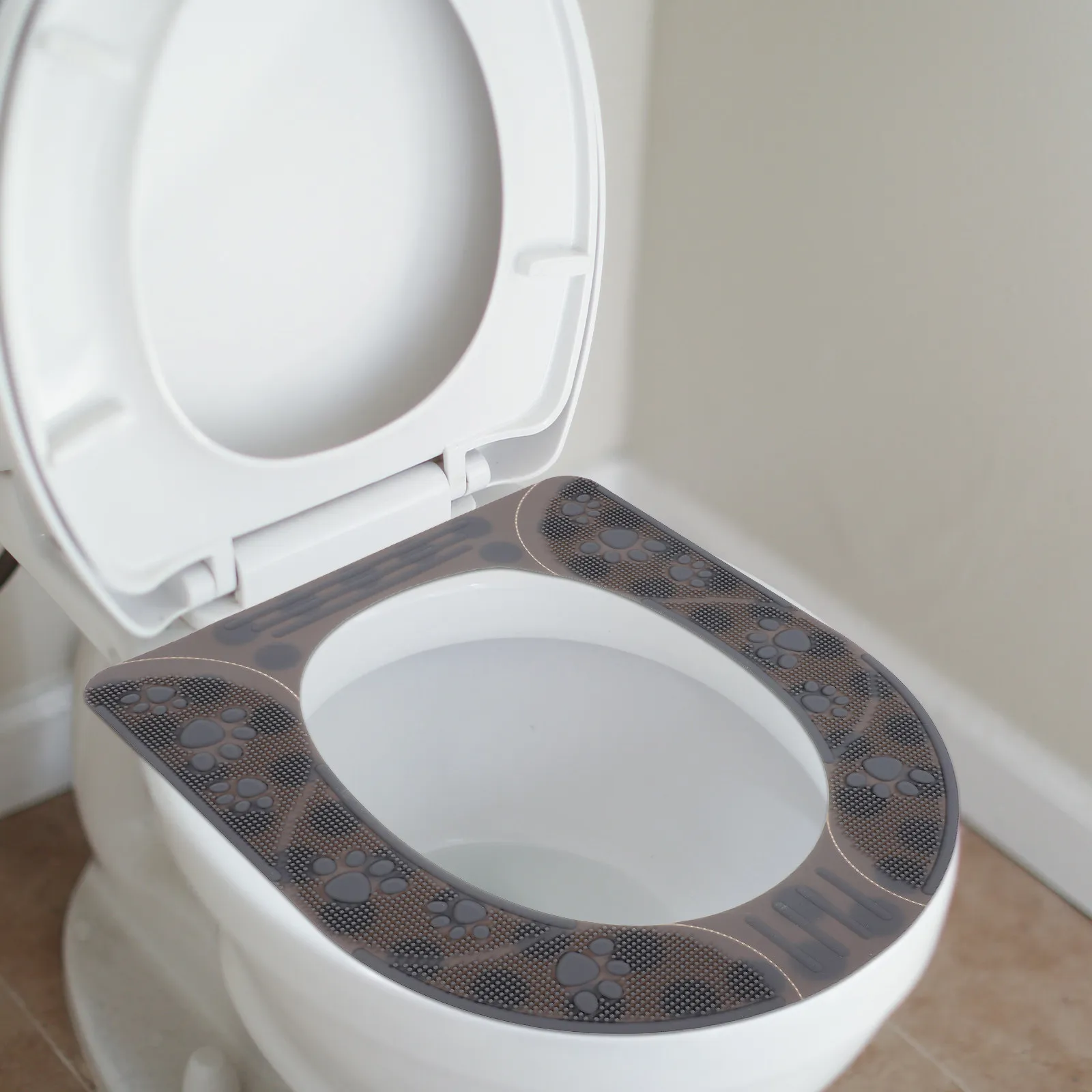 Silicone Toilet Seat Cushion All Seasons Thicker Supple Comfortable Washable Reusable Portable Non-Slip Household Toilet Seat