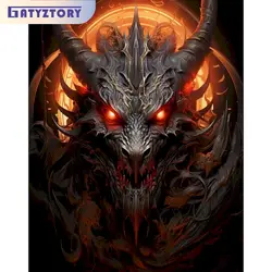 GATYZTORY Dragon Pictures By Numbers Kits For Adults Handpainted Paint Kit Frameless Oil Painting By Number For Wall Art 40x50CM