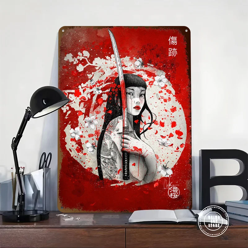 Kizuato Scar Poster Customized Wall Art Vintage Metal Signs Retro Tin Plaque for Man Cave Bathroom Decor Bedroom Decoration Room