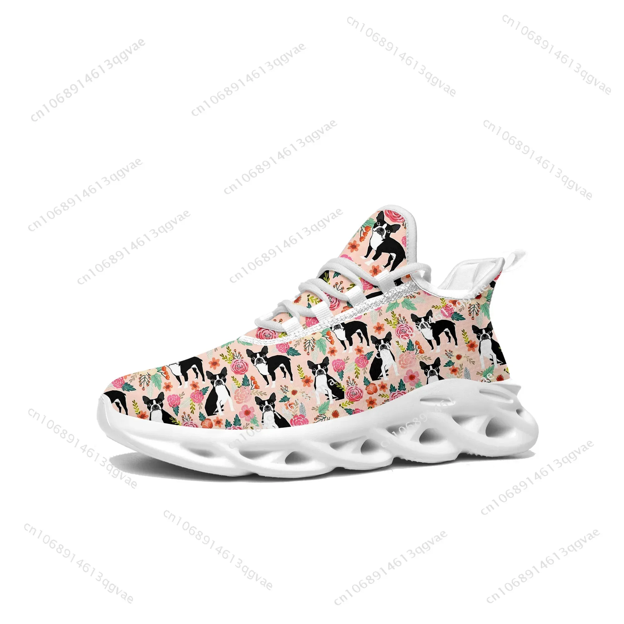 Boston Terrier Prints Flats Sneakers Mens Womens Sports Running High Quality Sneaker Lace Up Mesh Footwear Tailor-made Shoe