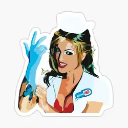 Blink 182 Enema Of The State Girl 5PCS Stickers for Window Background Cartoon Print Decor Home Decorations Wall Art
