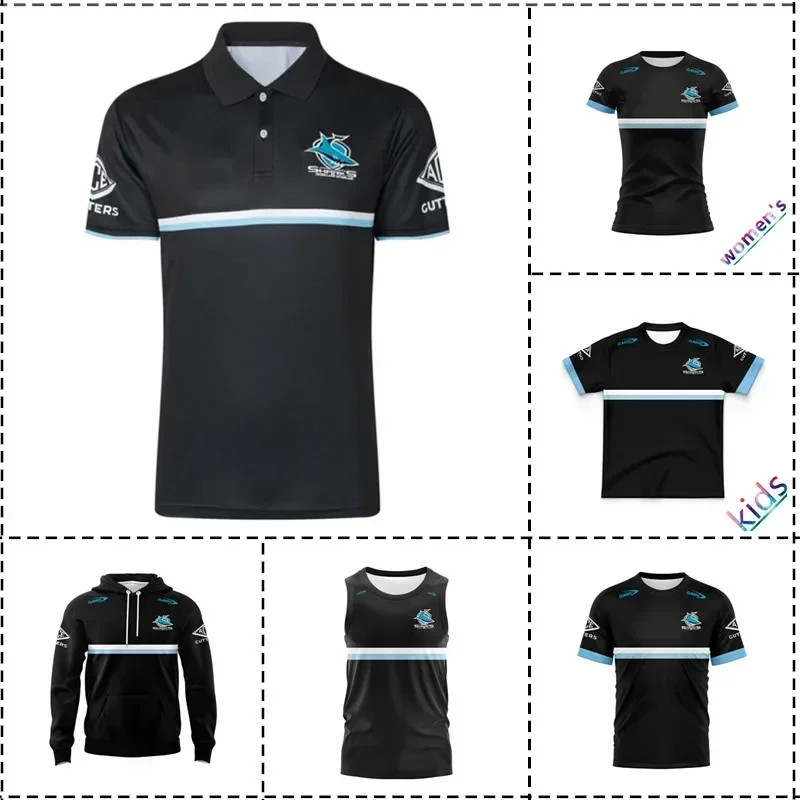 

Customization 2023 Cronulla Sharks POLO Shirt Rugby Jersey Kids - Women's - Men's Size: S-5XL（Print Custom Name Number）