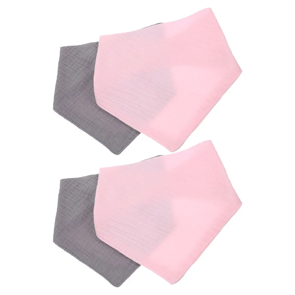 

4Pcs Baby Bandana Bib Cotton Drool Bib Adjustable Feeding Bibs for Boys Girls Teething Protection Bandana Bibs