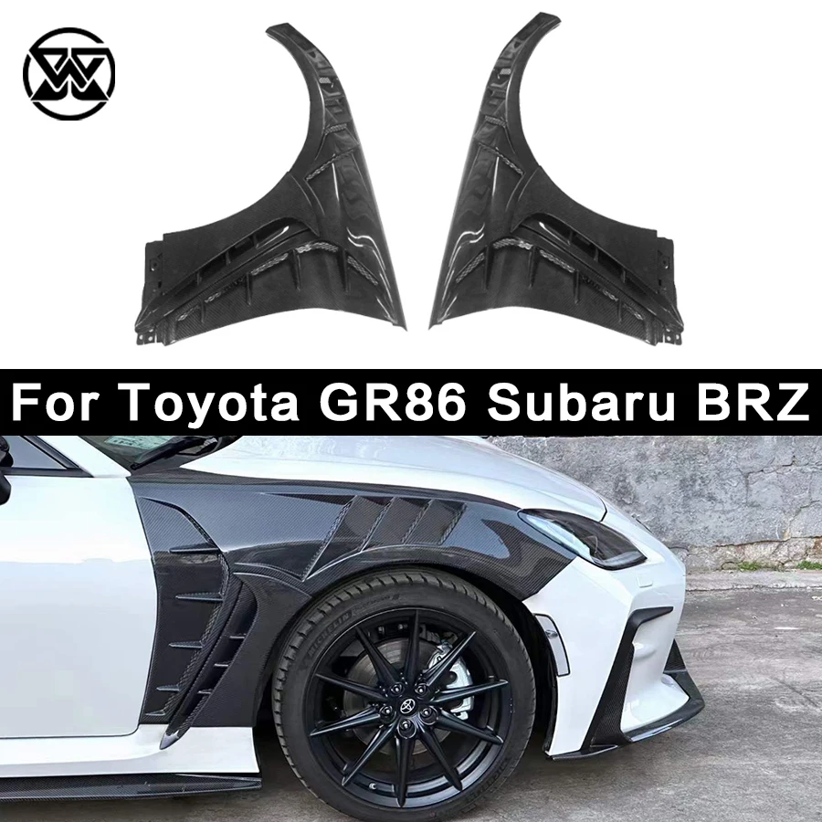 GR86 Carbon Fiber Front Bumper Splitter For Toyota GR86 ZN8 ZC8 Subaru BRZ ZD8 2022-2023 Side Fender Air Intakes Vent Body Kit