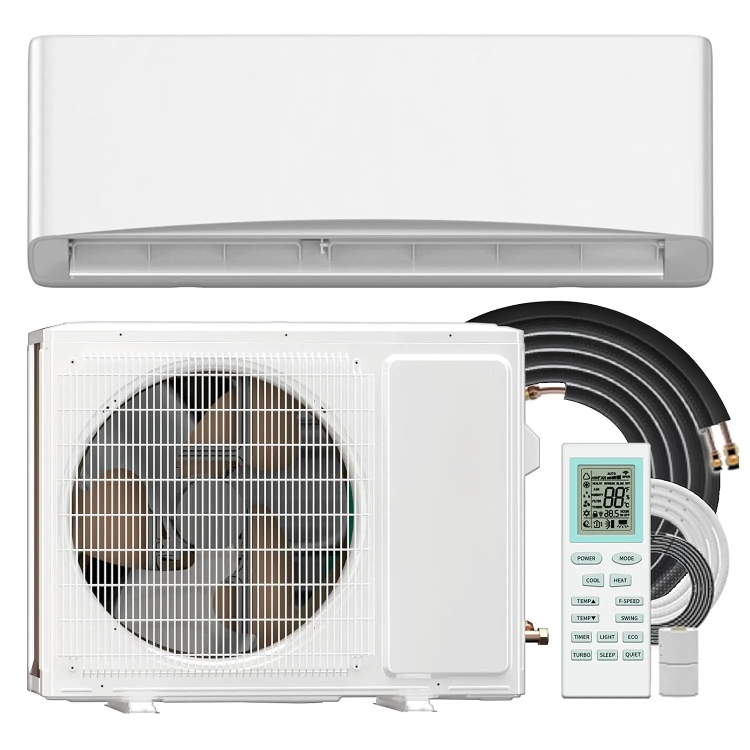 

Мини-сплит-система кондиционирования и тепловой насос 18000 BTU, 230В, без воздуховодов, инверторная, 17 SEER2, высокоэффективная, на заказ