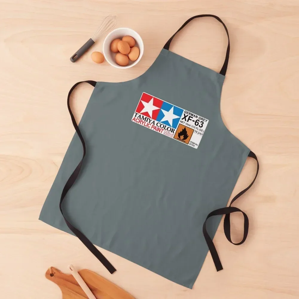 

Tamiya Acrylic Paint XF-63 German Grey Label Apron kitchen girl For Man Kitchen Utensils Apron