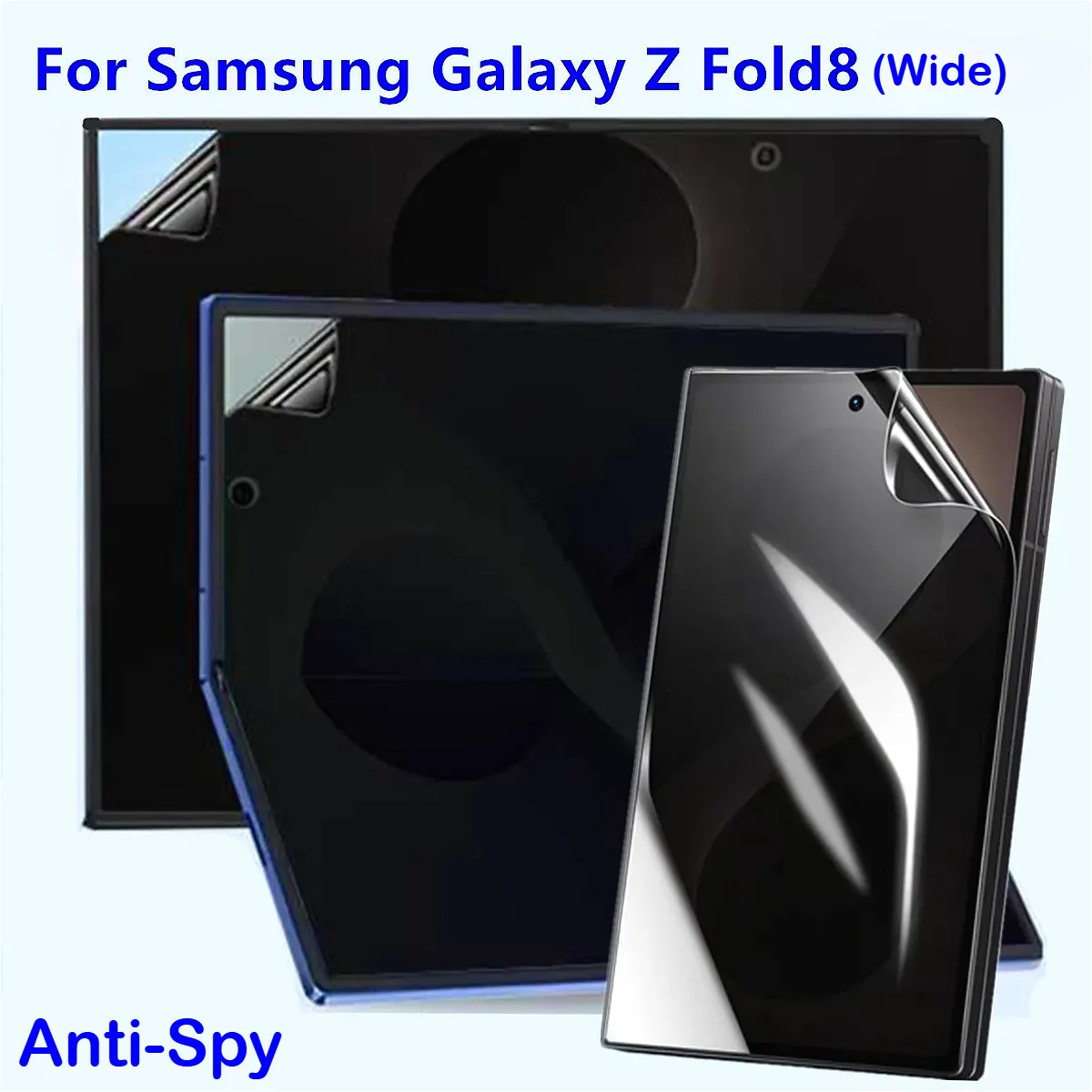 Clear Anti-Shatter Privacy Soft Hydrogel Film for Samsung Galaxy Z Fold 8 Wide Ultra 7 6 5 Anti-Spy Inner Outer Screen Protector