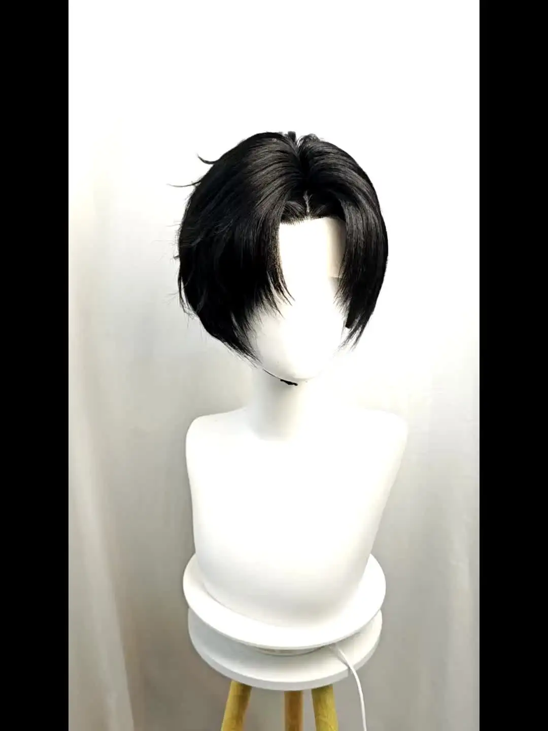 Miłość i głębokie przestrzenie Zayne Cosplay Hanfu starożytna peruka czarna długa żaroodporne włosy syntetyczne impreza z okazji Halloween peruki + czapka z peruką