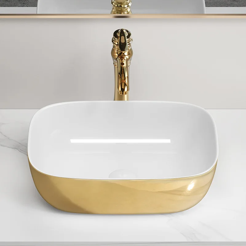 Yjq simple oval art basin household washbasin single basin bathroom ceramic integrated washbasin