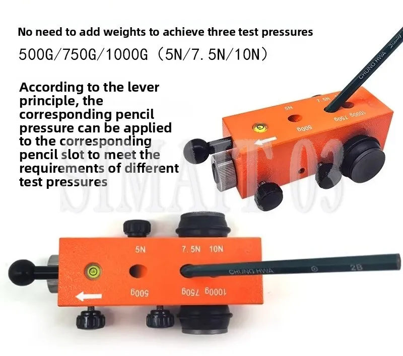 ZJ-973 Hand-Push 3-in-1 Pencil Hardness Tester | 500g/750g/1000g Loads for Scratch Hardness Test | Portable Coating Tester