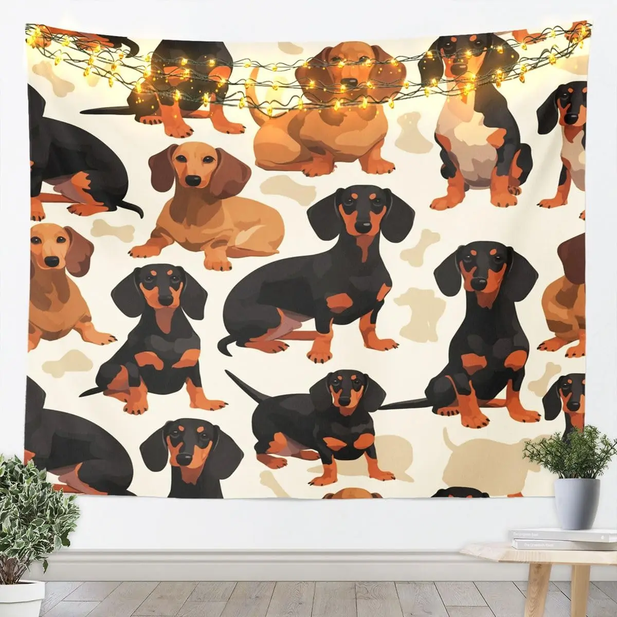 Cute Bear and Cheese Tapestry, Adorable Cartoon Bears with Cheese Print Wall Hanging for Bedroom Living Room Dorm Home Decor