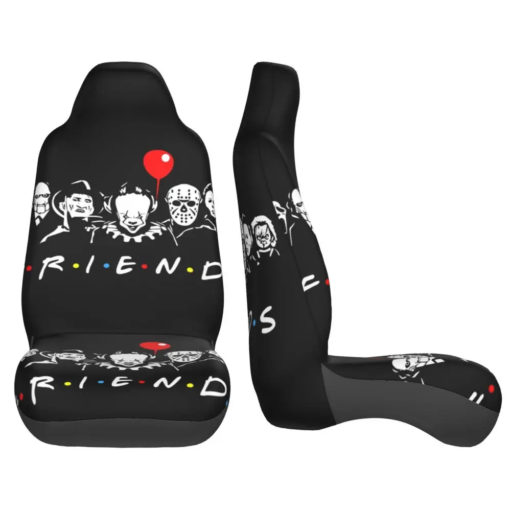 Horror Movie Friends Car Seat Cover Seat Cover, Anti Fouling and Convenient Protective Cover Unique Style 2PCS Universal Type