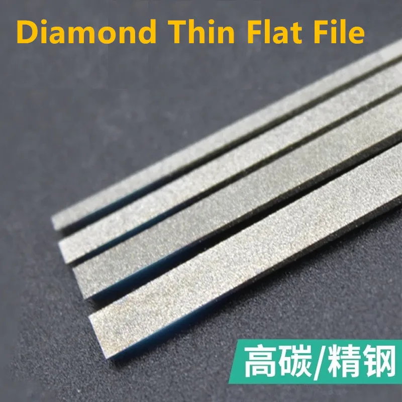 12 Pcs CF 400 180mm Diamond Polishing File Set 150 200 400 Grit Ultra Fine Flat File for Metal Ceramic DIY Hand Tools