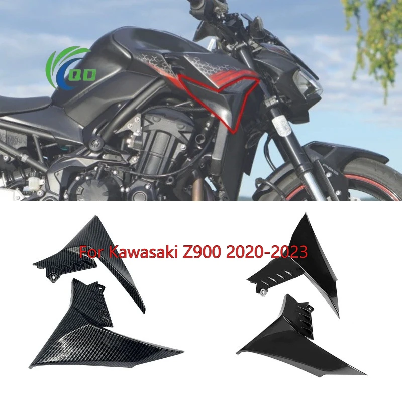 

2024 New Z900 Motorcycle ABS Plastic Unpainted Left Right Side Radiator Cover Panel Fairing For Kawasaki Z 900 2020-2022 2023