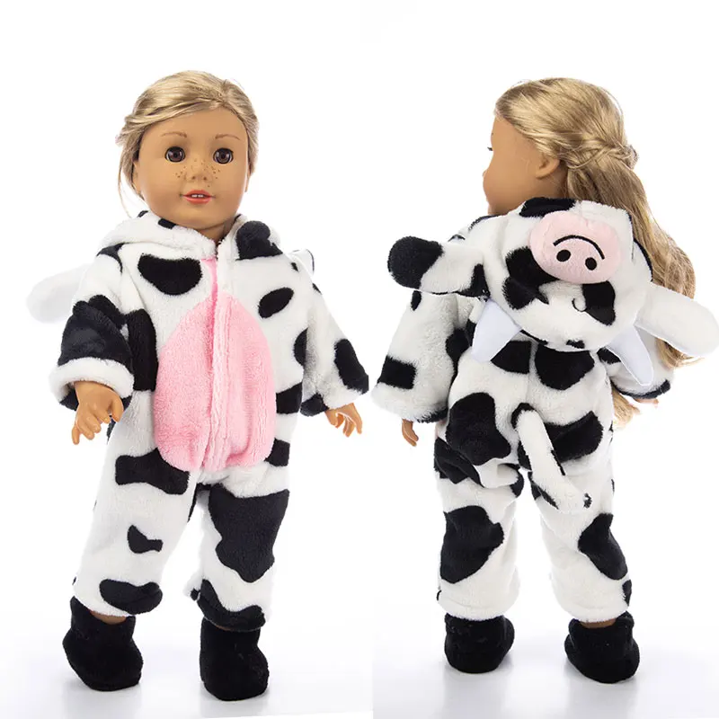 Pijamas de animales para muñeca de Niña Americana, ropa y accesorios de muñeca de nuestra generación, 18 pulgadas, 45cm, nuevo