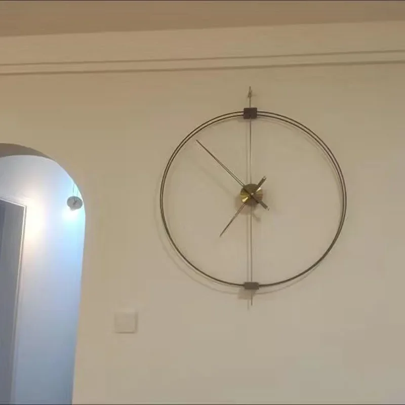 Reloj De Pared nórdico De lujo, Mural De arte De gran tamaño, Reloj De Pared estético moderno, diseño Simple, silencioso, decoración del hogar