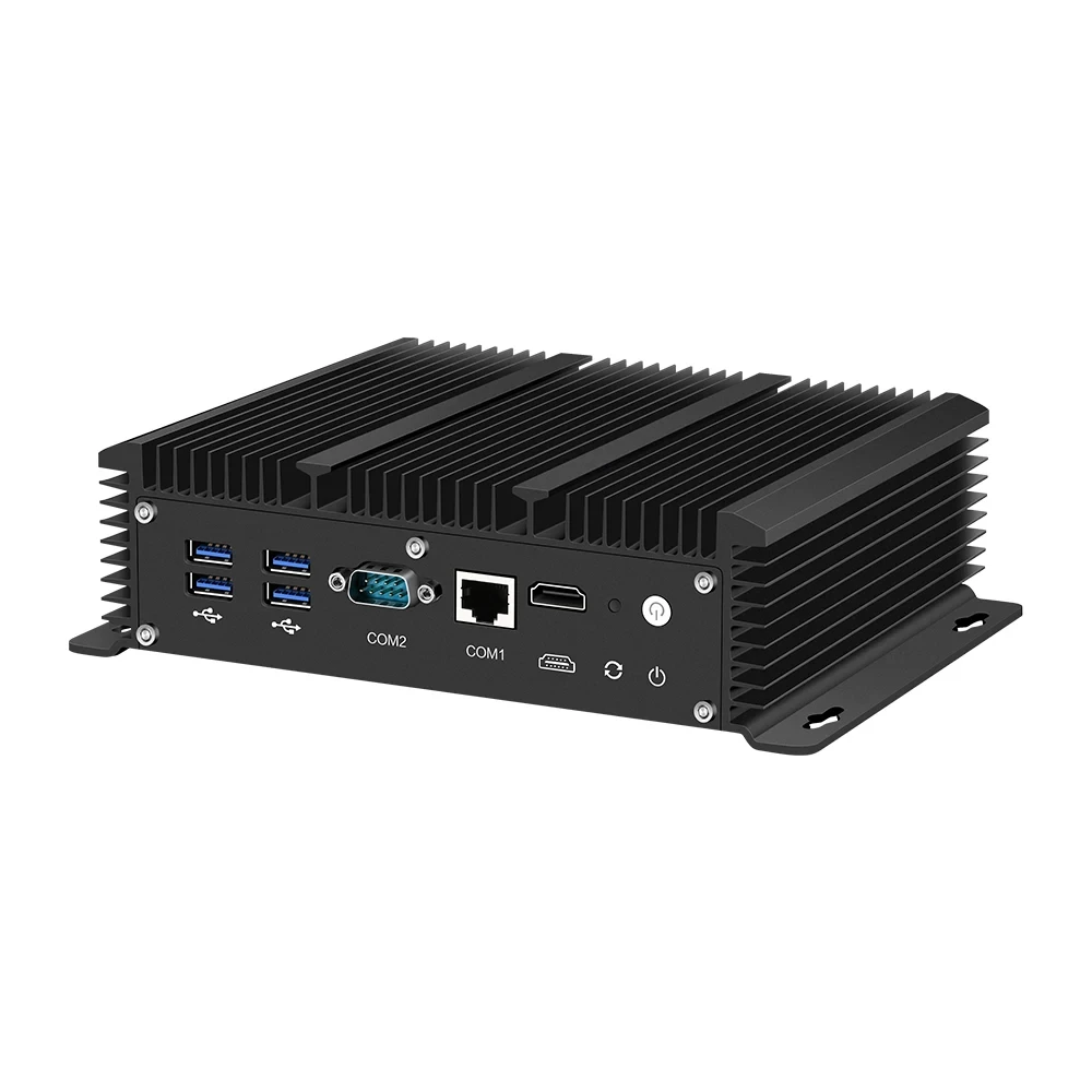 6 Ethernet Industriale Mini PC Intel CPU i5-8350U DDR4 RS232 HDMI 4xUSB Supporto Windows10/11 LINUX Pfsense WiFi Bluetooth 4G LTE