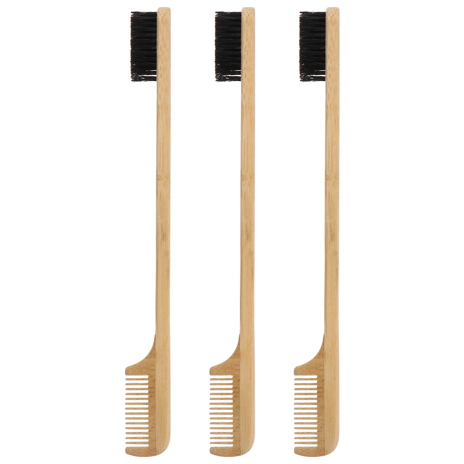 

Eyebrow Comb with Wooden Handle Eyelash Grooming Tool Bamboo Brush Trimming Make up Bristles