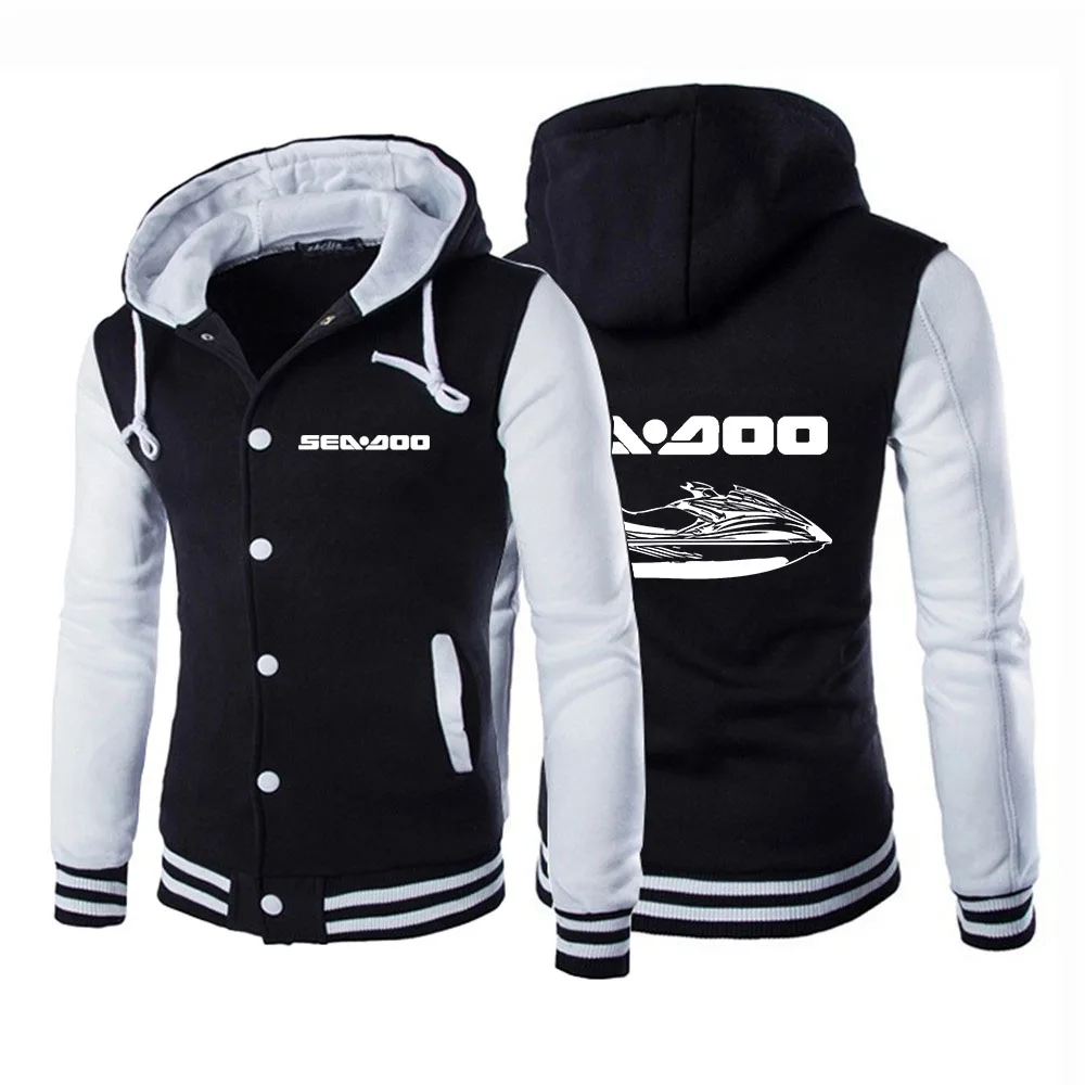 Sea Doo Seadoo Moto 2024 Spring And Autumn Men's Printing Zipper Baseball Uniform Hooded Jacket Harajuku Casual Sweatshirt