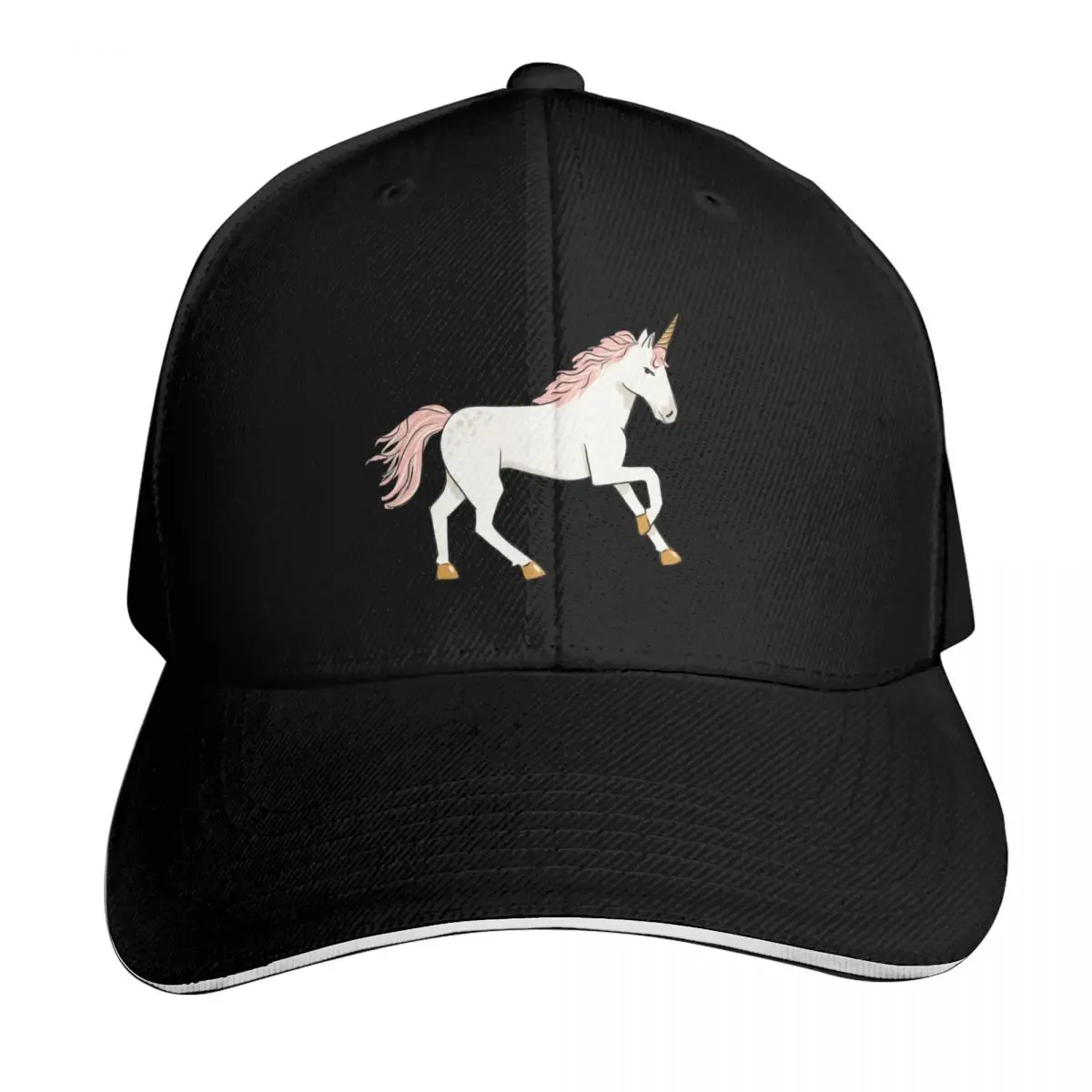 Dashing Unicorn Baseball Cap Snapback Flat Bill Strapback Dad Hat Six Panel Structured Crown