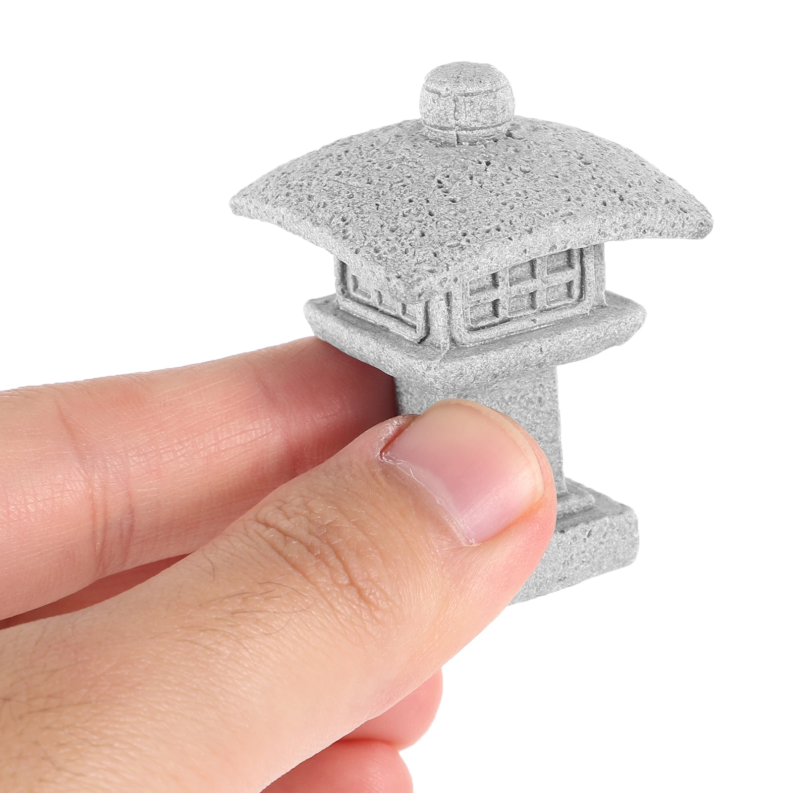 

6pcs Mini Pagoda Statue Sandstone Garden Decor Micro Landscape Ornament For Bonsai Aquarium Yard Desktop Durable Tiny Chinese