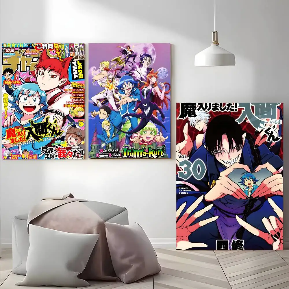 Anime Welcome To D-Demon School! Iruma Kun Poster  Self-adhesive Art Waterproof Paper Sticker House Bar Dorm Room Wall Decor