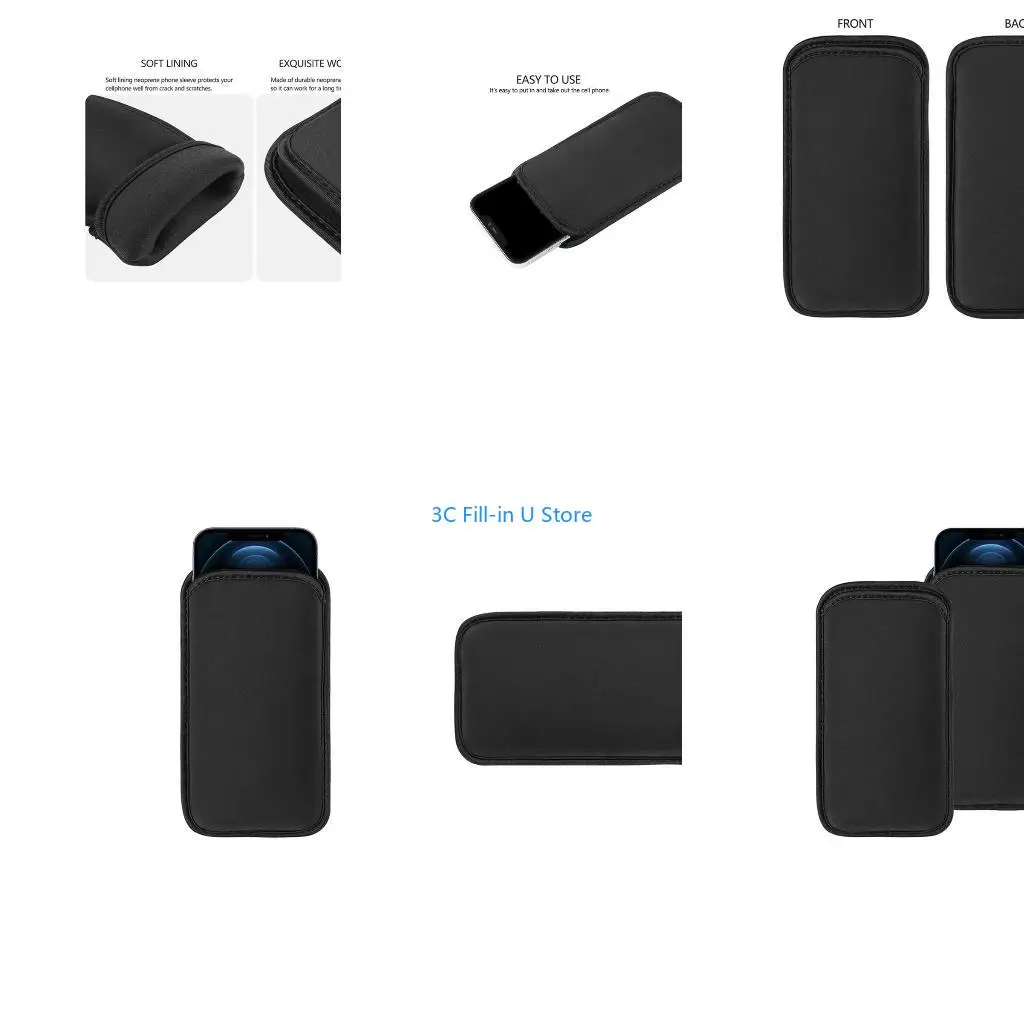 G8TA Outdoor Ready Neoprene Cellphone Holder Secure Direct InsertionPhone