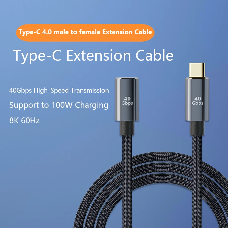 كابل شحن USB إلى Type-C ، شاحن سريع ، نقل بيانات 40Gbps Trans ، 8K للكمبيوتر المحمول Vivo MI ، الأحدث ،