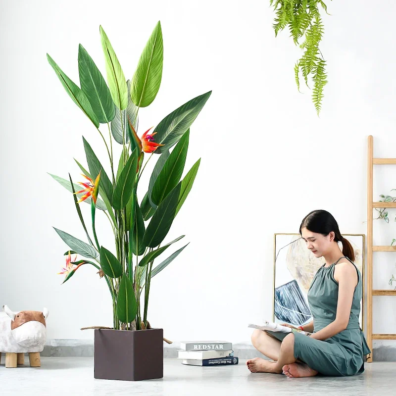 

Simulation Large Plants Floor Bonsai Auspicious Bird Bird of Paradise Indoor Home Decoration Shooting Scenery Props Home