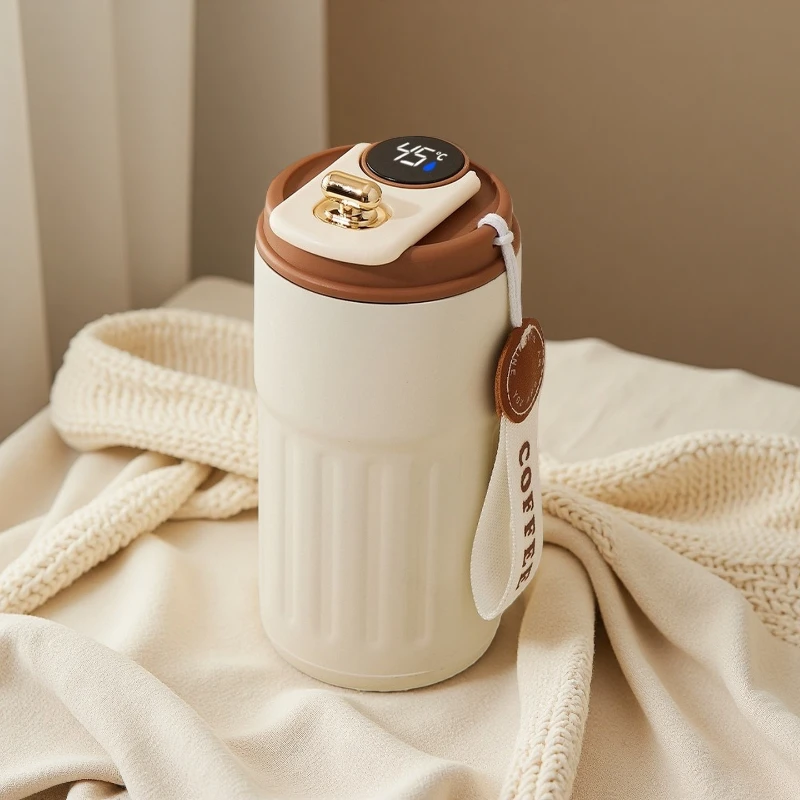 

Smart Temp Display Stainless Steel Tumbler Thermal Mug Vacuum Insulated Coffee Cups Travel Thermos Cup Hot Water Bottle for Tea