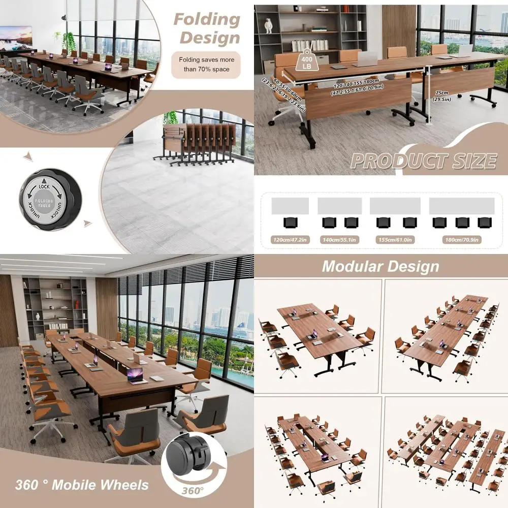 

Стол конференц-сессионный Walnut 55 на 4-6 человек с поворотом на 360 градусов ° Поворотные колеса